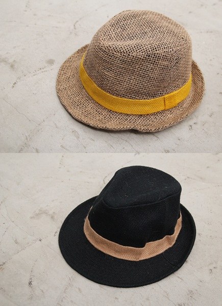 Natural dyeing hat - Natural material - Black