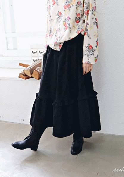 Sale-Black Frill Skirt 47800-->29800