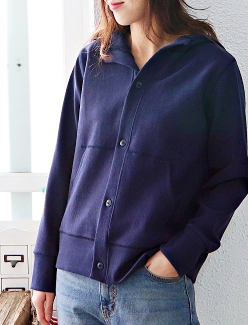 Hooded cardigan-3Color