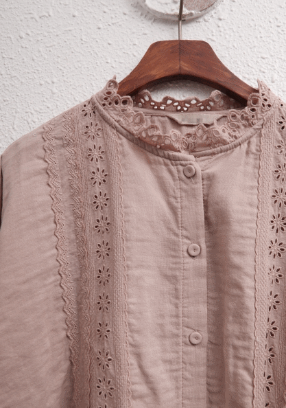 Antique lace blouse-4Color