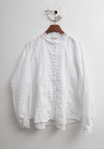 Antique lace blouse-4Color