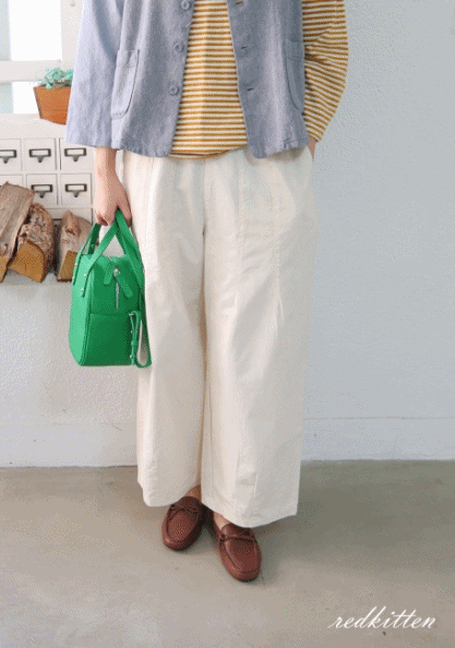 Pin Tuck Wide Pants-3Color