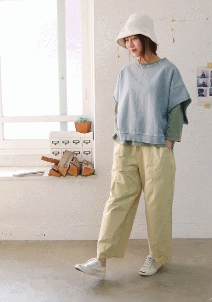 Pin Tuck Wide Pants-3Color