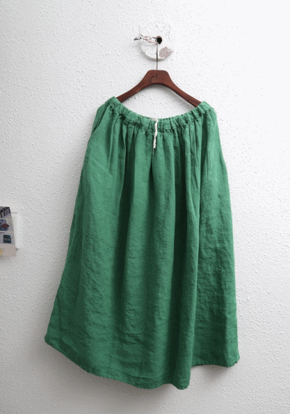 Linen Long Skirt-3Color
