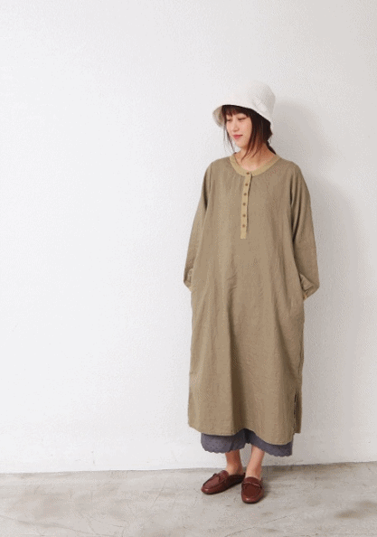 Linen Short Dress-3Color
