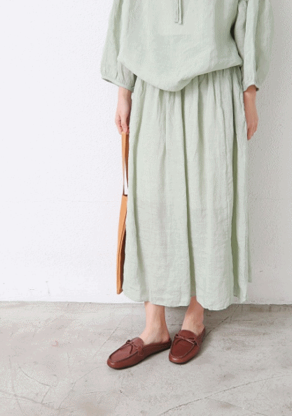 Linen Sharing Skirt-5Color