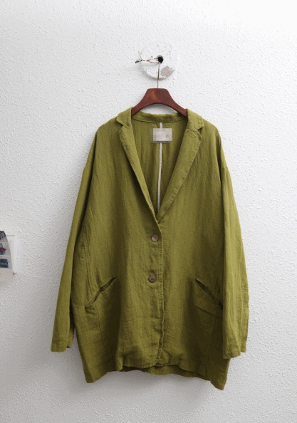 Loose Fit Linen Jacket-4 Color