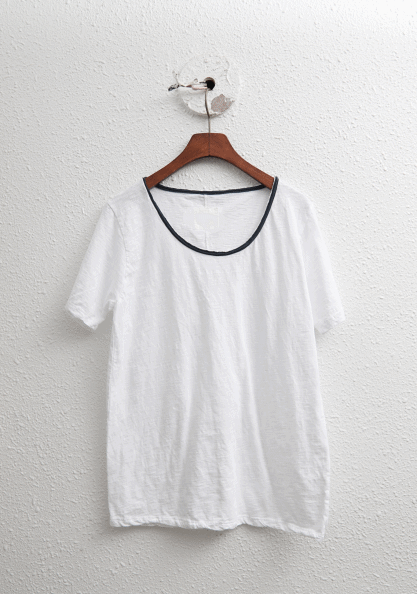 Washing Cotton Color Short Sleeve Tee-4Color-Soft