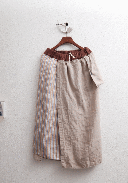 Ahar linen pocket skirt-2Color