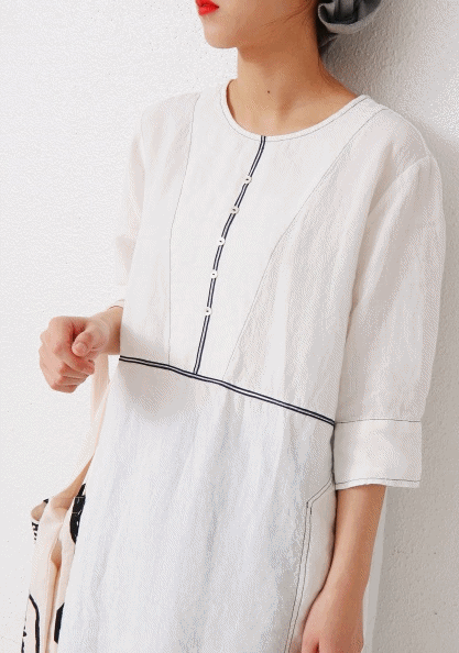 Classy Linen Stitch Dress-3Color