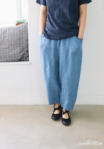 Linen Cut Pants-3Color