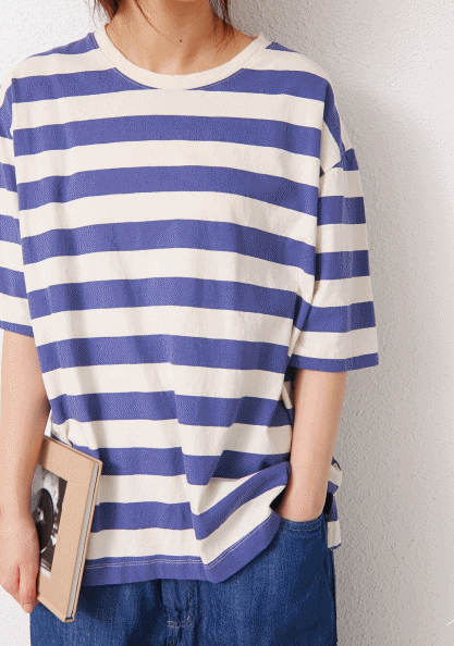 Thick Striped Short Sleeve-5Color