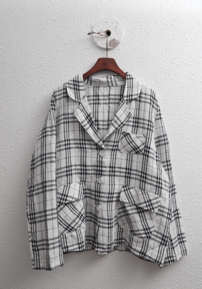 Nine Linen Check Jacket-2 Color