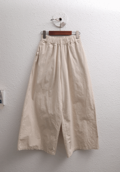 Linen wide pants 4 color