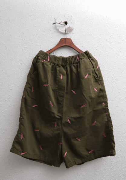 Fox Embroidery 5 Pants-2 Color