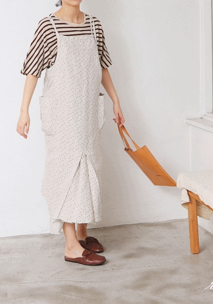 Apron Linen Dress-3Color