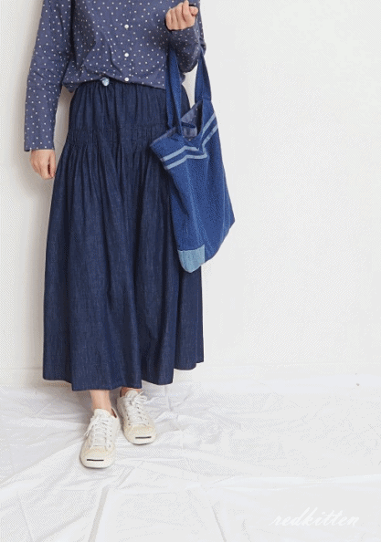 Shirring Cheong Skirt-2Color