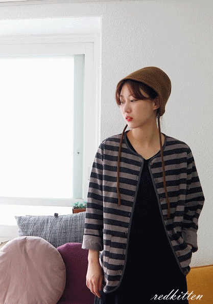 Round Striped Jacket-3Color