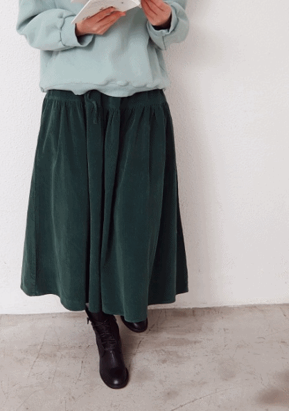 Vivid Golden Skirt-4Color-Cotton Lining