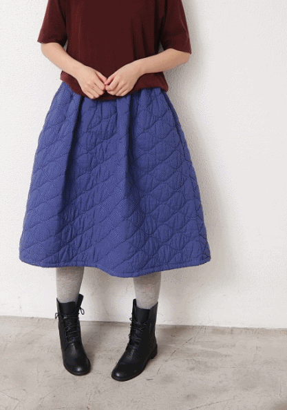 Sale-Cute Quilted Skirt-Blue 64800-->43800