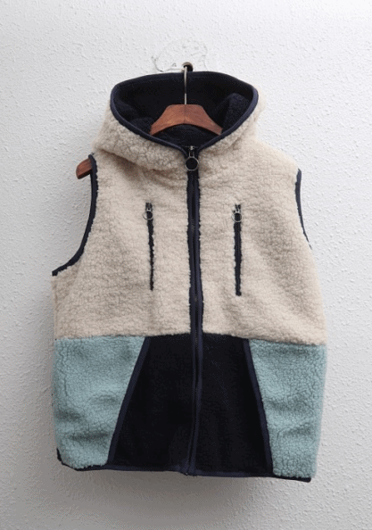 Wool Hooded Vest-2Color