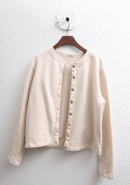 Gimo Cotton Simple Toto Cardigan-2Color