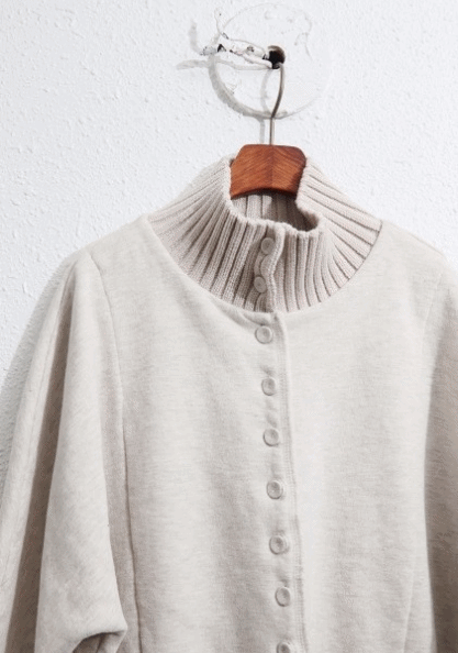 Raised Cotton Small Button Jacket-2Color