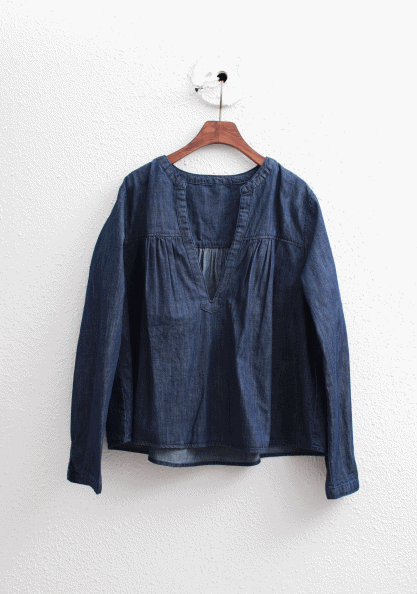 slit blouse - 2Color