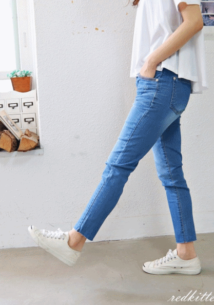 Sale-Slim Fit Span Jeans-large 65800-->38800