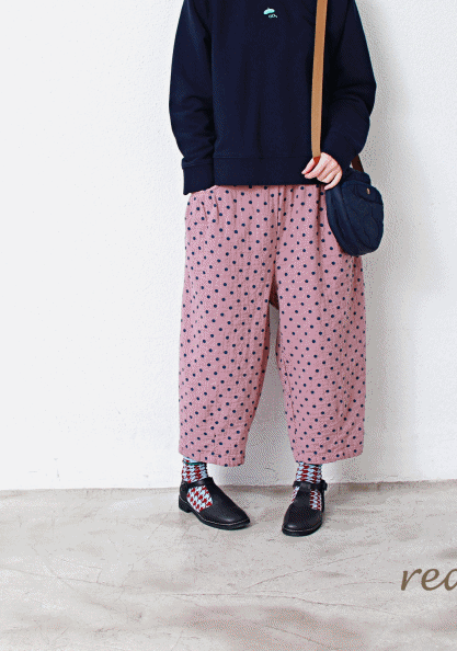 Dot pleated pants-2Color