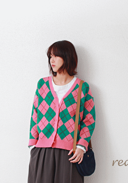 Check Cardigan-2Color-Spring New Arrivals