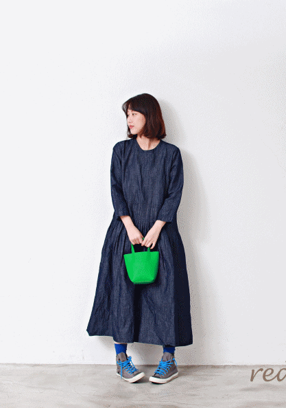 Somewhat Pintuck Long Dress-2Color