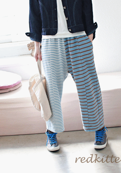 Stripe Color Matching Pants