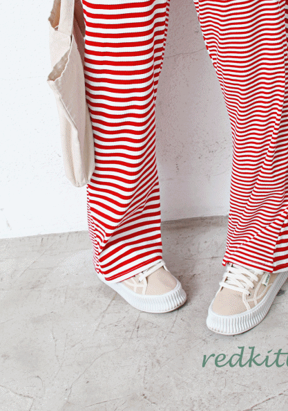 Sale-Stripe Jeans Pants-Red 42800-->29800