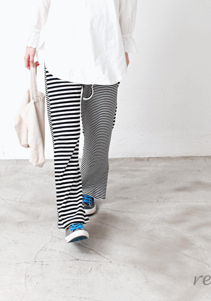 Stripe Fine Line Pants-2Color