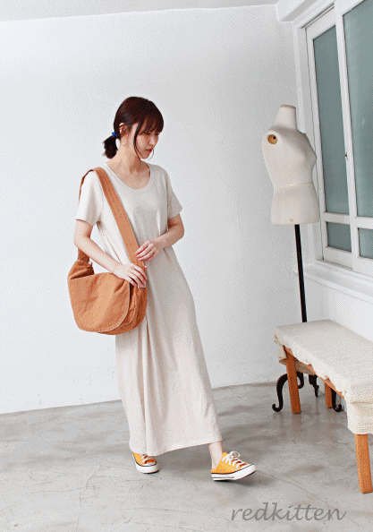 Soft jjuri cotton long dress-4Color
