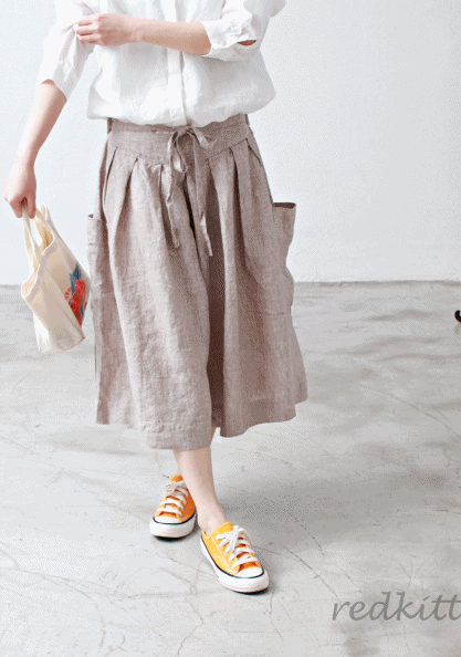 Wide Pocket Skirt Shorts-2Color