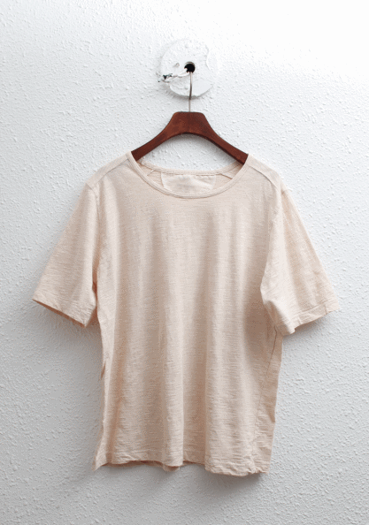 Simple Line Incision Short Sleeve Tee - 7Color - Cotton is good