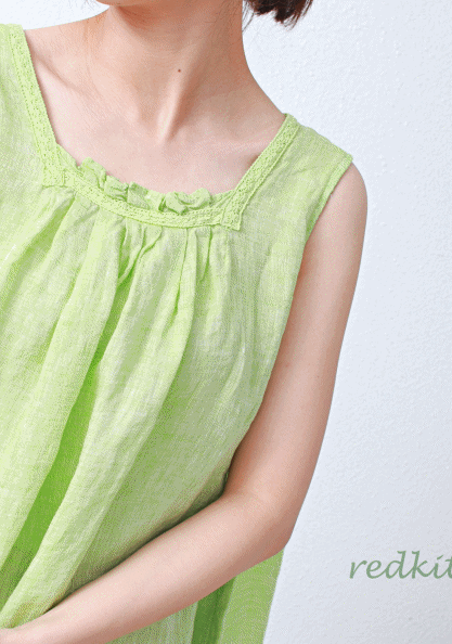 Lace Linen Nashi Dress-3Color