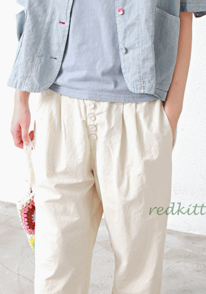 Natsu Button Pants-3Color