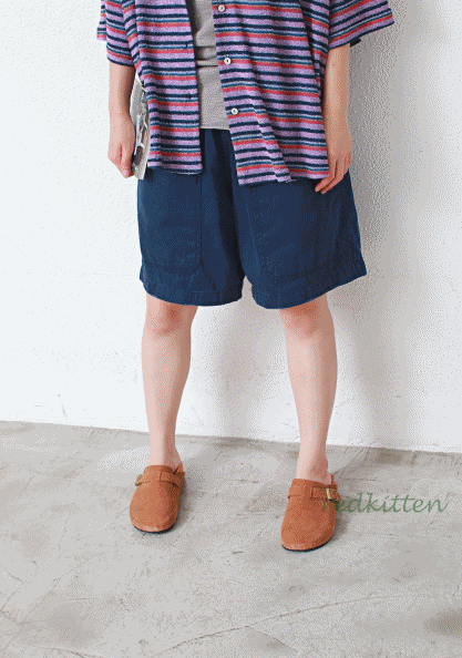 Button Cotton Pocket Shorts-3Color