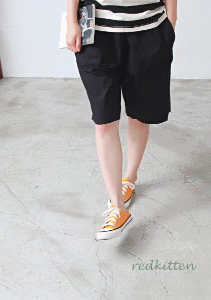 Square Pocket Span Shorts-4Color