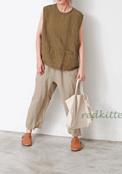 Natural Linen Pants-3Color