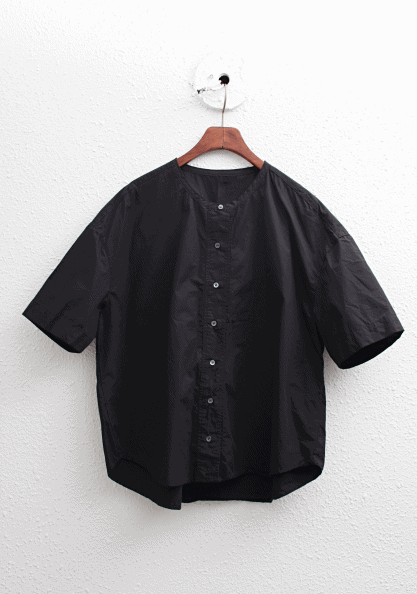 High-density stitch shirt-Black