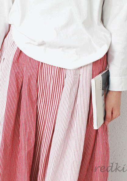 Stripe Jean Skirt-2Color