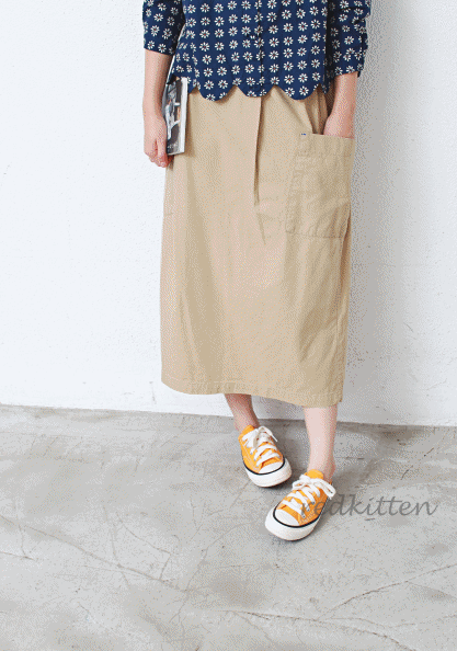 Pocket Simple Skirt-2Color