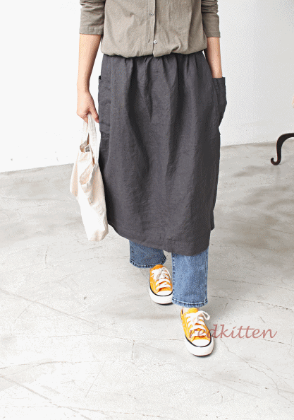 Embroidered Linen Apron-2 Colors