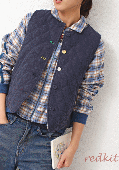 Cotton padded vest-3 colors