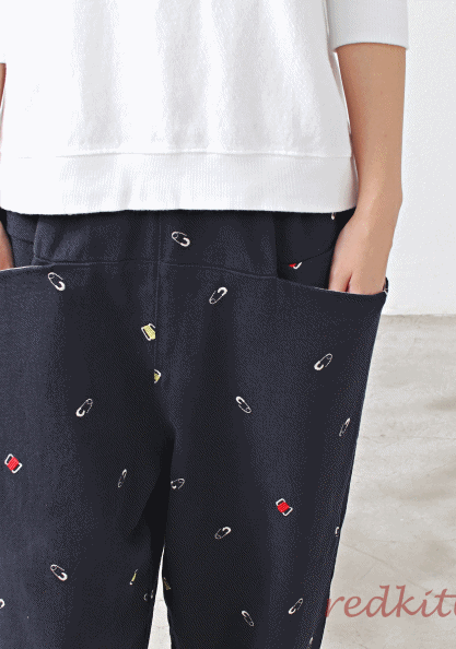 Crib embroidery pants