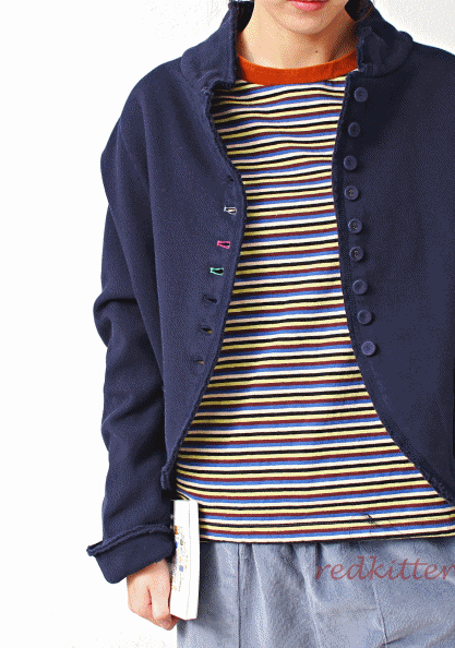 Small button tulle fleece jacket-3 Colors